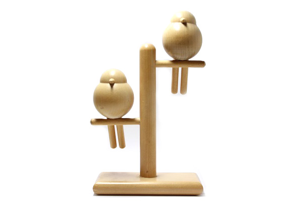 アーリッカ（aarikka)鳥の置物②/ヴィンテージ品 aarikka アーリッカ 小鳥の止まり木 オブジェ（ミニ