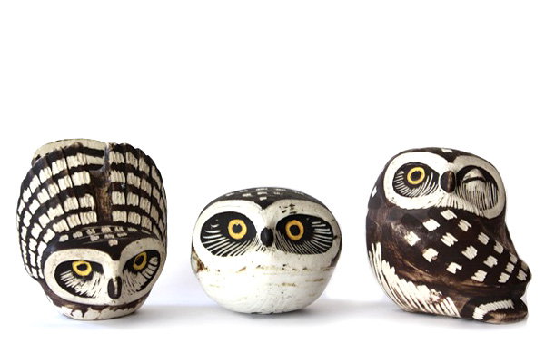 衝撃特価 グスタフスベリ エドワードリンダール フクロウ 3点セット