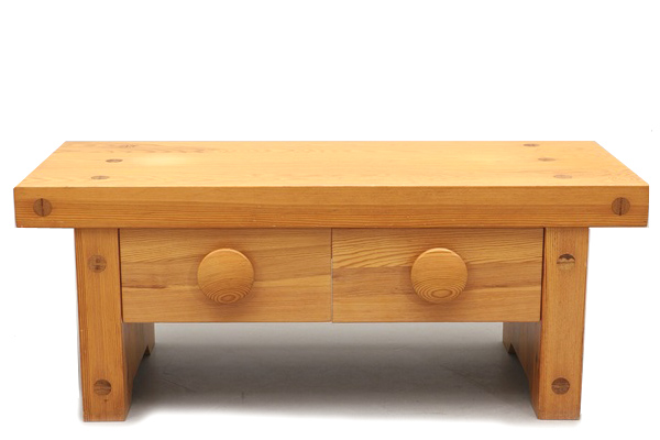 北欧ヴィンテージ　              　Bench table（ベンチ型テーブル引き出し付）※送料全国一律＋3,300円