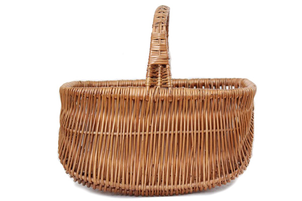 北欧ビンテージかご 　　　     　　　籐のバスケット(大)/ スウェーデン　　　