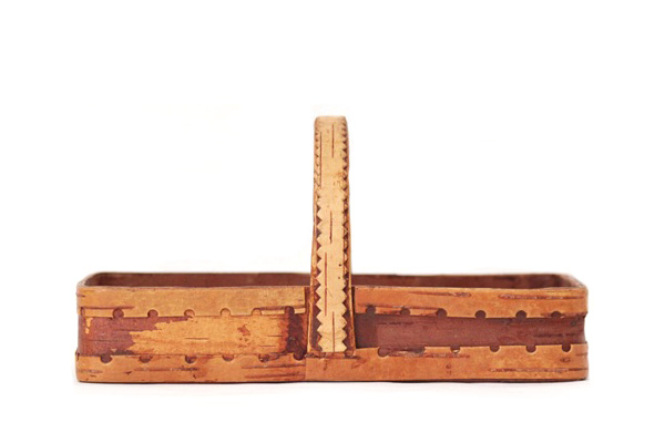 北欧ビンテージ トレイ　　　 白樺トレイ 横長S (持ち手つき) / スウェーデン　　　