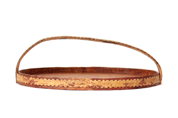 北欧ビンテージ トレイ　　　 白樺トレイ オーバル型 (持ち手つき) / スウェーデン　　　