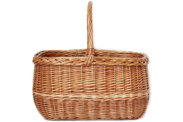 北欧ビンテージかご 　　　     　　　籐のバスケット(大）/ スウェーデン　　　