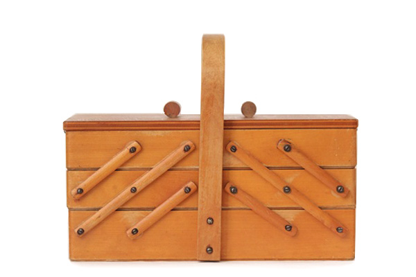 北欧ビンテージ  　　　　　古いソーイングボックス