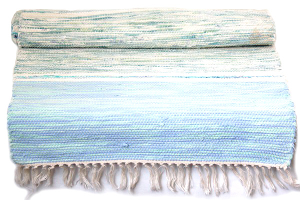 北欧ヴィンテージ　　　　　　　Trasmatta ラグ / ライトブルー系