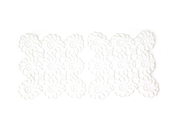 北欧ヴィンテージ　　　　　　　　　テーブルトップ 2枚セット/ しきもの (白)18.5cm×18.5cm