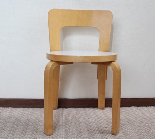 Alvar Aalto / No.65子供用 （送料込）　　　座面ホワイトリノリウム　　　　　　　