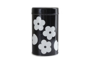 aarikka アーリッカ　　　　　　　　　　　花柄 缶 Mサイズ/ ブラック　　