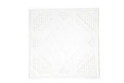 北欧ヴィンテージ　　　　　　　　　テーブルトップ / ハーダンガー刺繍 (白)31.5cm×31.5cm