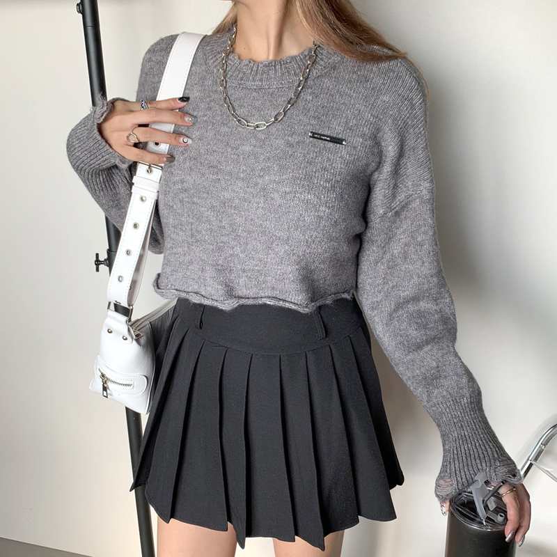 プレートダメージショートプルオーバー