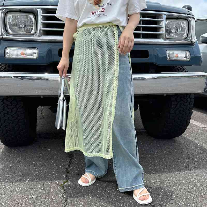 メッシュラップスカート