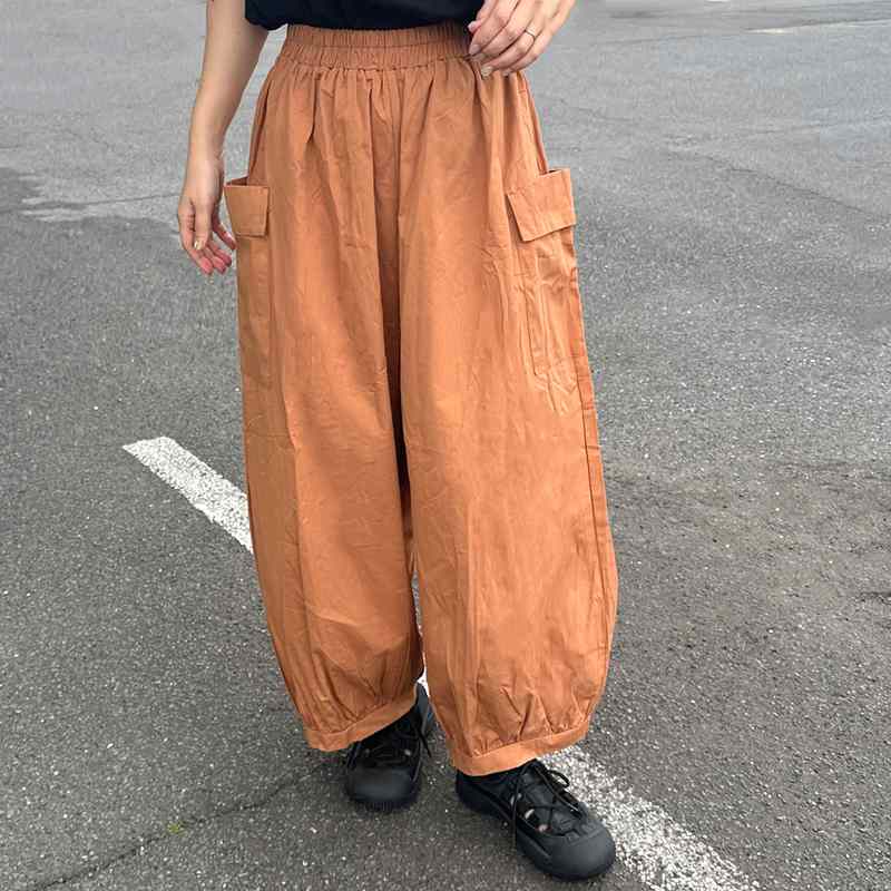 薄ツイルカーゴイージーパンツ