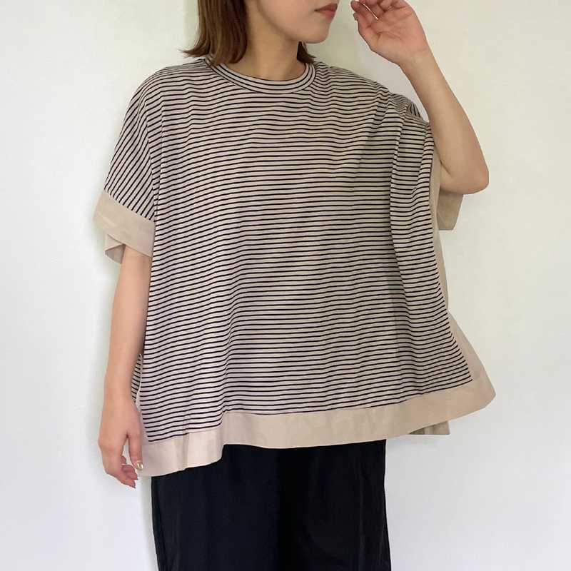 布帛トリミングプルオーバー