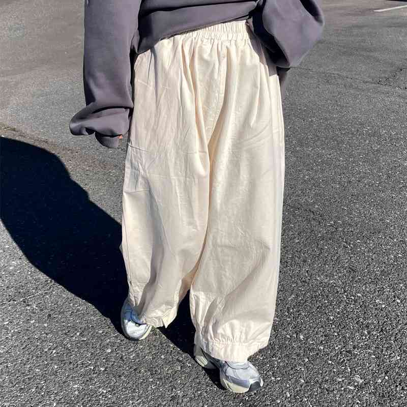 ツイル裾ドロストイージーパンツ