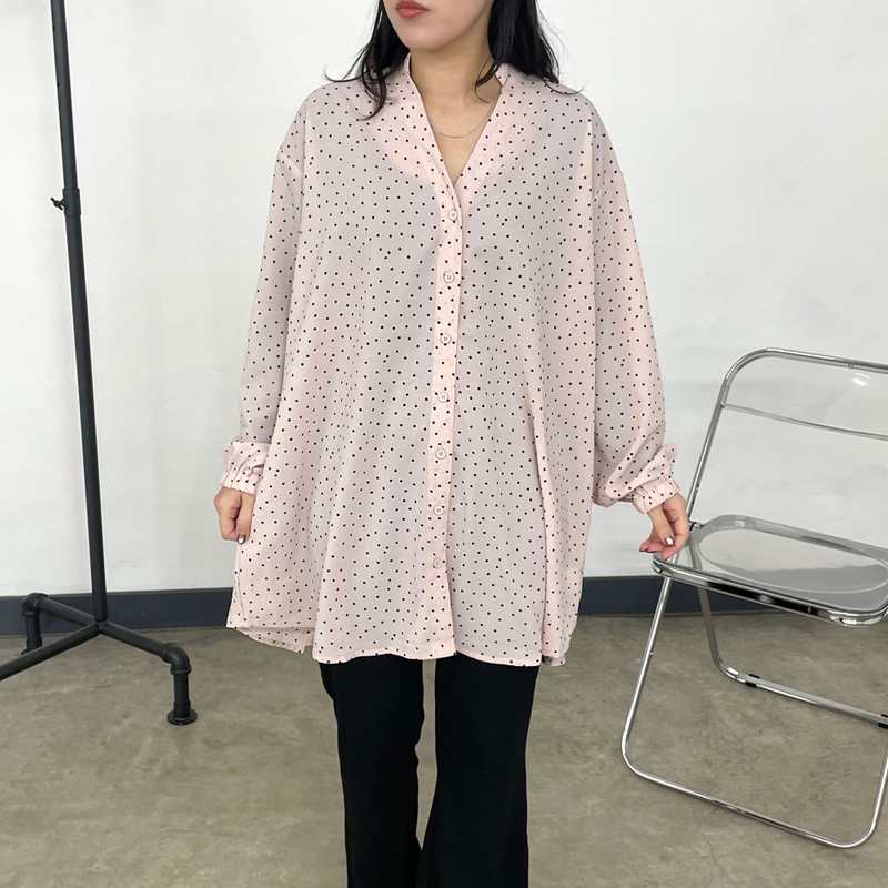 柄チュニックブラウス