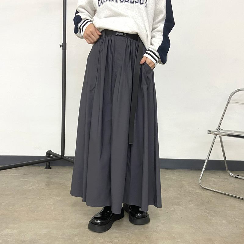 ベルトフレアスカート