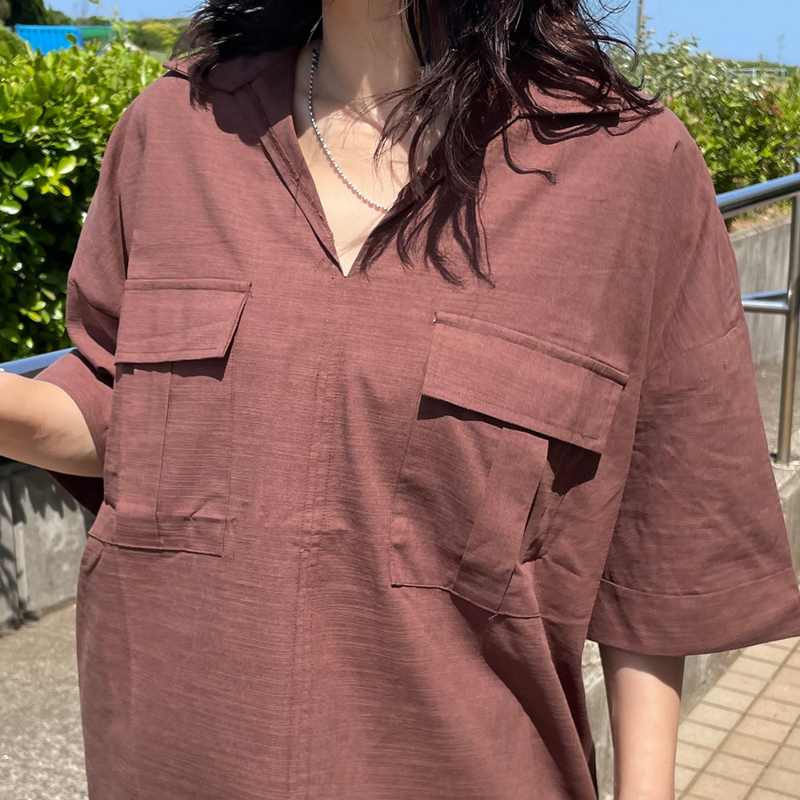 スキッパーポケットシャツ