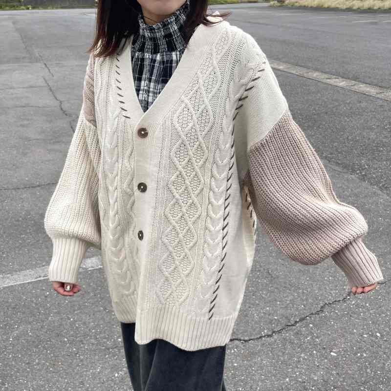 AUBERGE GUANICOE カーディガン AUBERGE カーディガン グアナコ GUANICOE ホワイト22AW