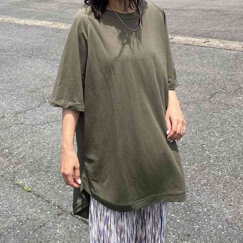 接触冷感バックヘンリーチュニック