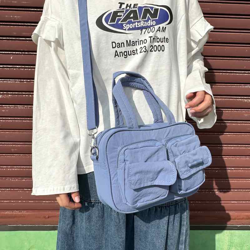 撥水2ポケット2WAYミニトートバッグ