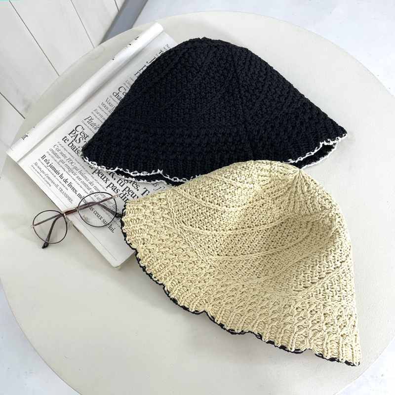 雑材スカラップバケットハット