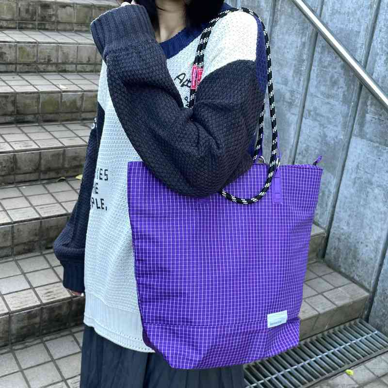 撥水チェック2WAYトートバッグ