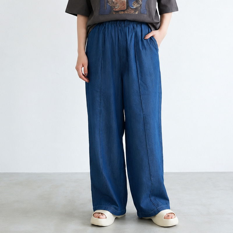 サマーデニムワイドパンツ