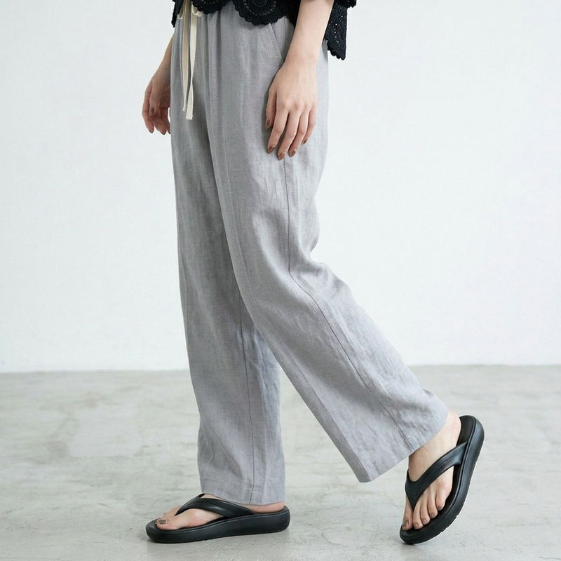 ポリガーゼセンターシームワイドパンツ