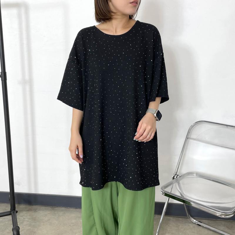 トップス Tyamusan0105 在庫処分 返品交換不可 半袖 Tシャツ 冷感 ストレッチ ボーダー