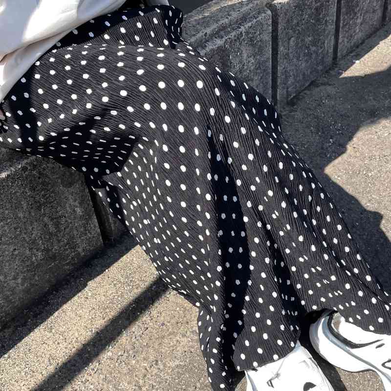 柄プリーツIラインスカート