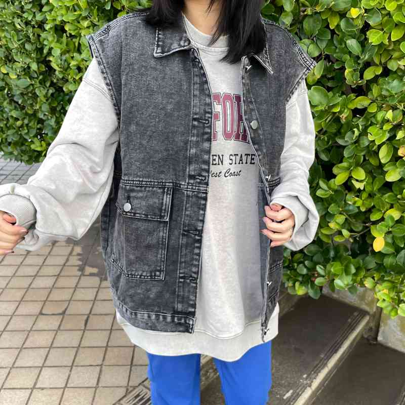 デニムビッグベスト