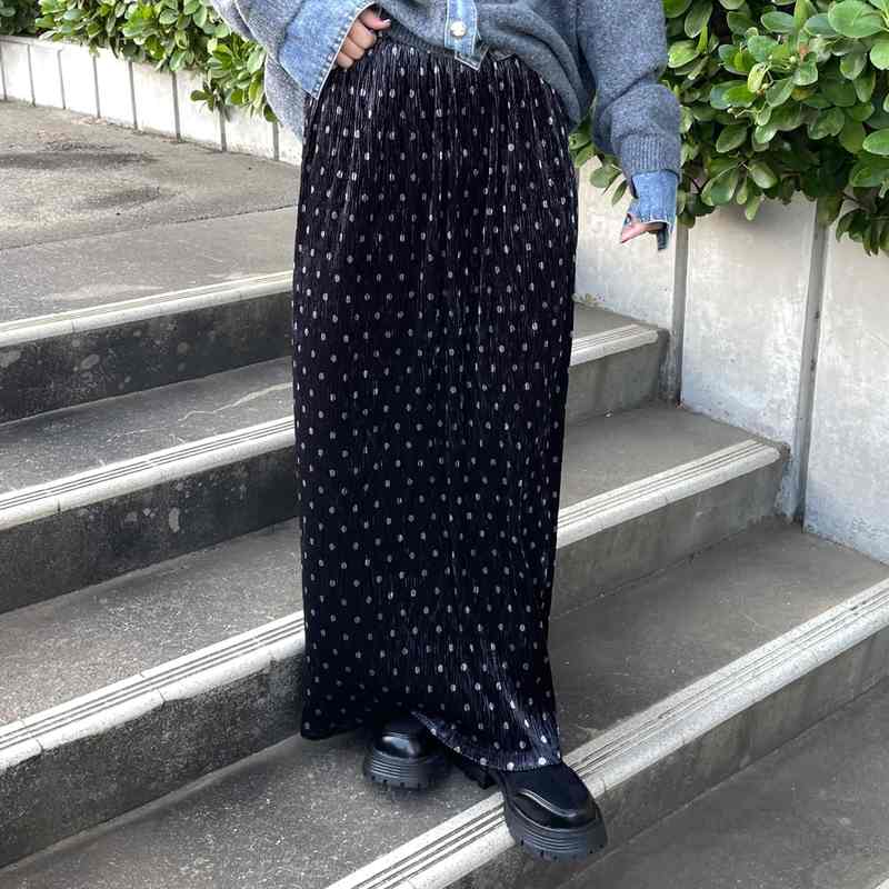 コムデギャルソンガール ドット ベロアスカート COMME des GARCONS GIRL ベロア ドットスカート S COMME des GARCONS