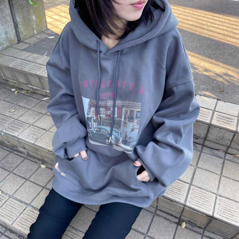 転写ロゴパーカー