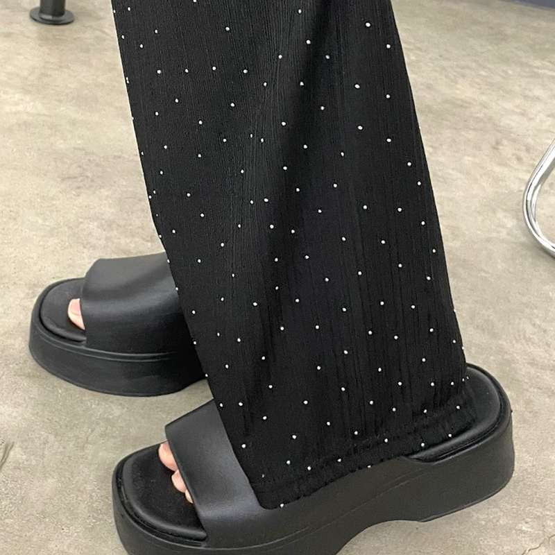 ラメプリーツパンツ