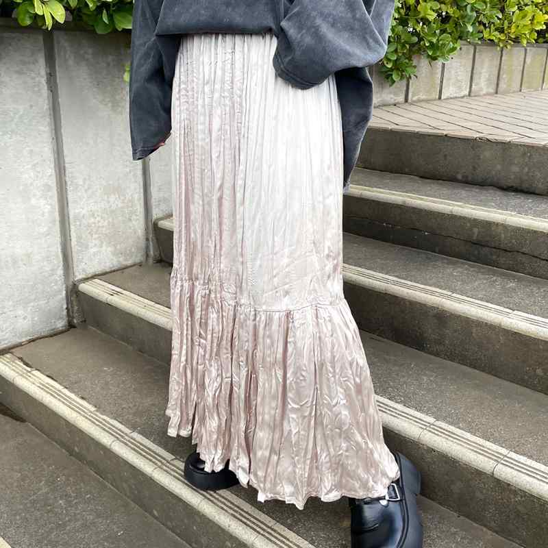 ワッシャーティアードスカート