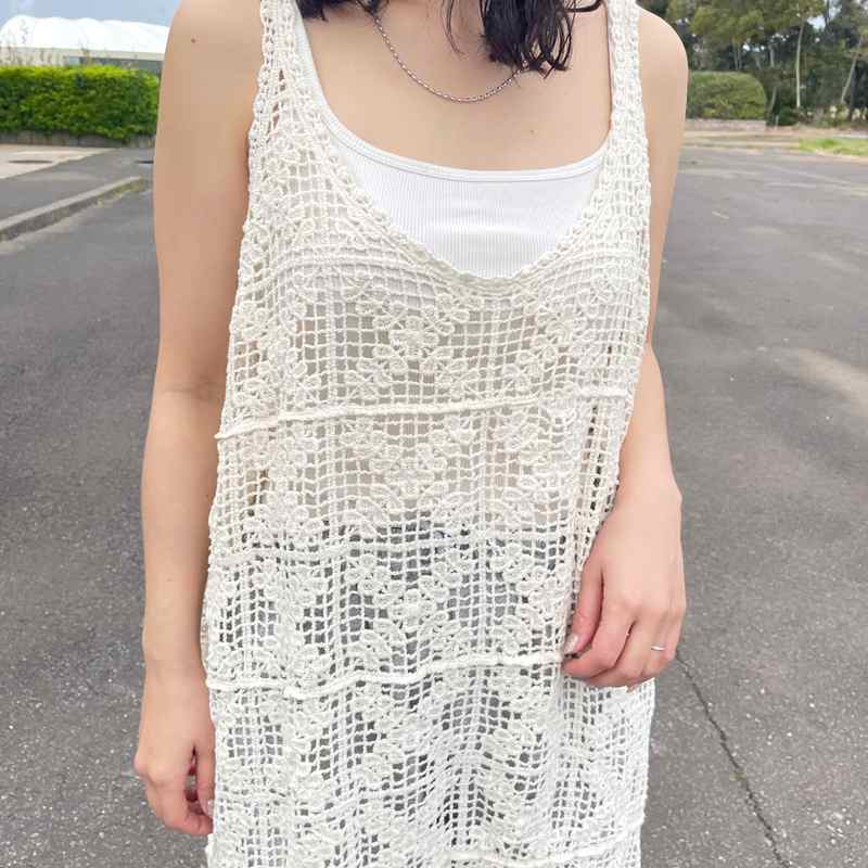 クロシェキャミワンピース
