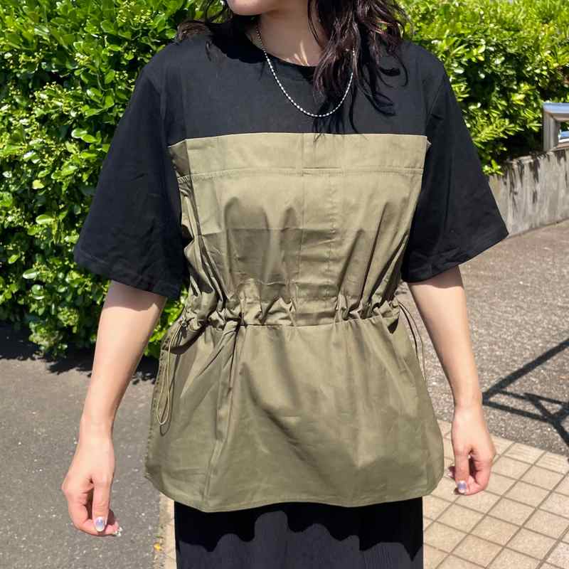 切替ドロストTシャツ