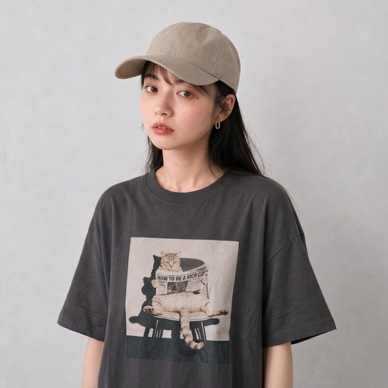 転写ネコBIGTシャツ