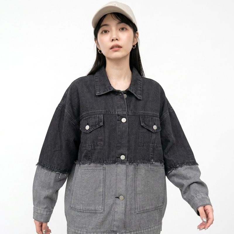 リメイク風デニムジャケット