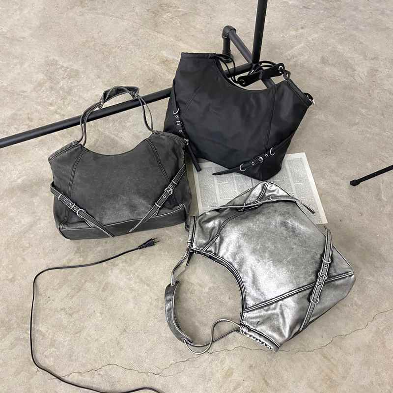 ソフト合成皮革ムラトートバッグ