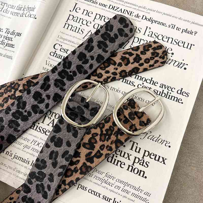 ヒョウ柄ベルト