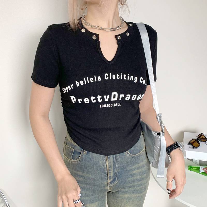 ハトメラバーロゴショートT