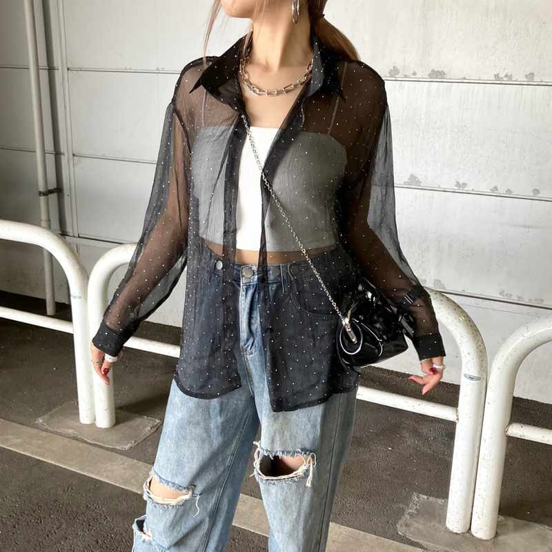 タグ付き LIMI feu ロングカーディガン シワ加工 透け感 S タグ付き LIMI feu ロングカーディガン シワ加工 透け感 S