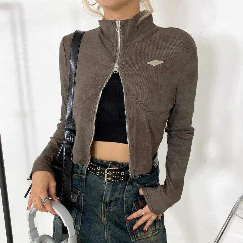 ZIPスタンドプレートトップス