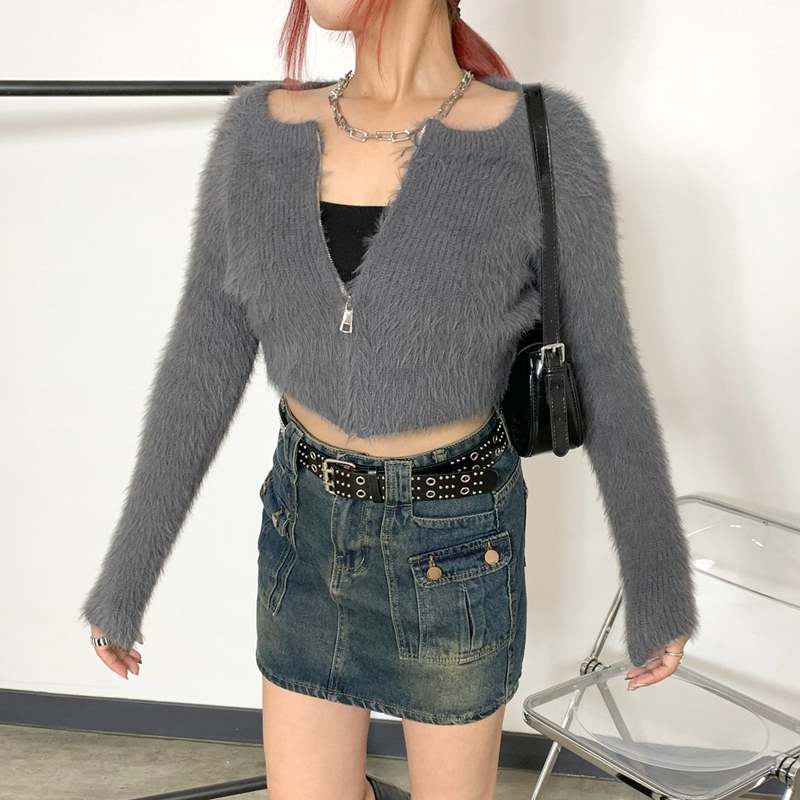 non-hedge シャギーZIPショートトップス|TiMTiMオンラインストア