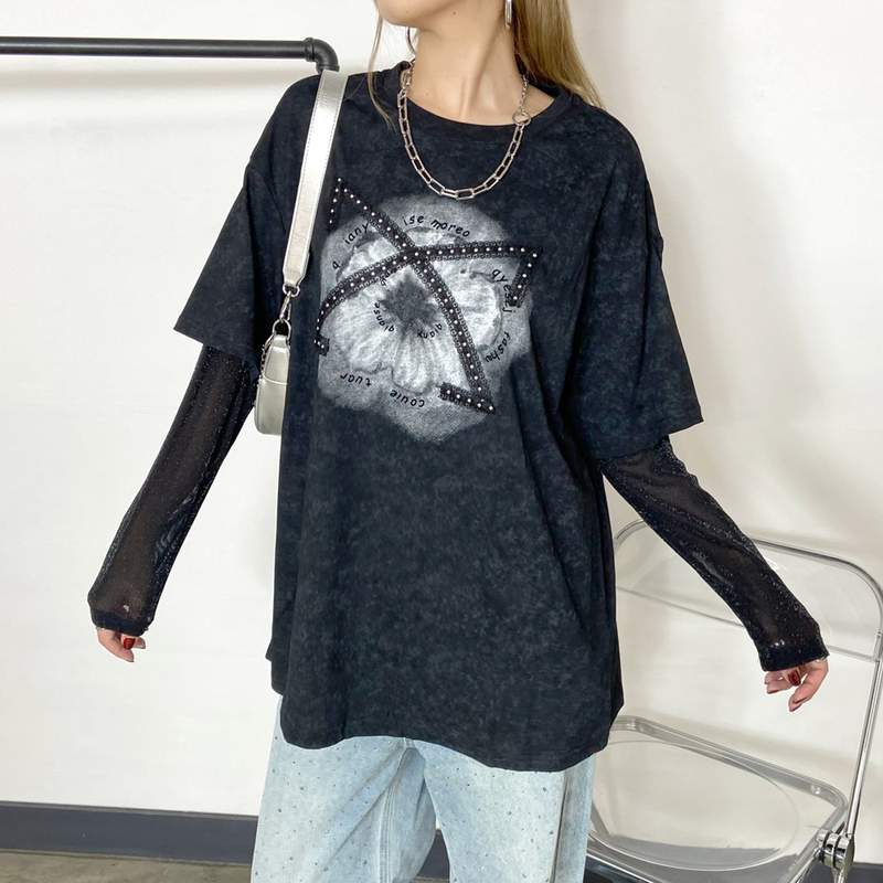 ブリーチレースストーンアンサンブルビッグＴシャツ