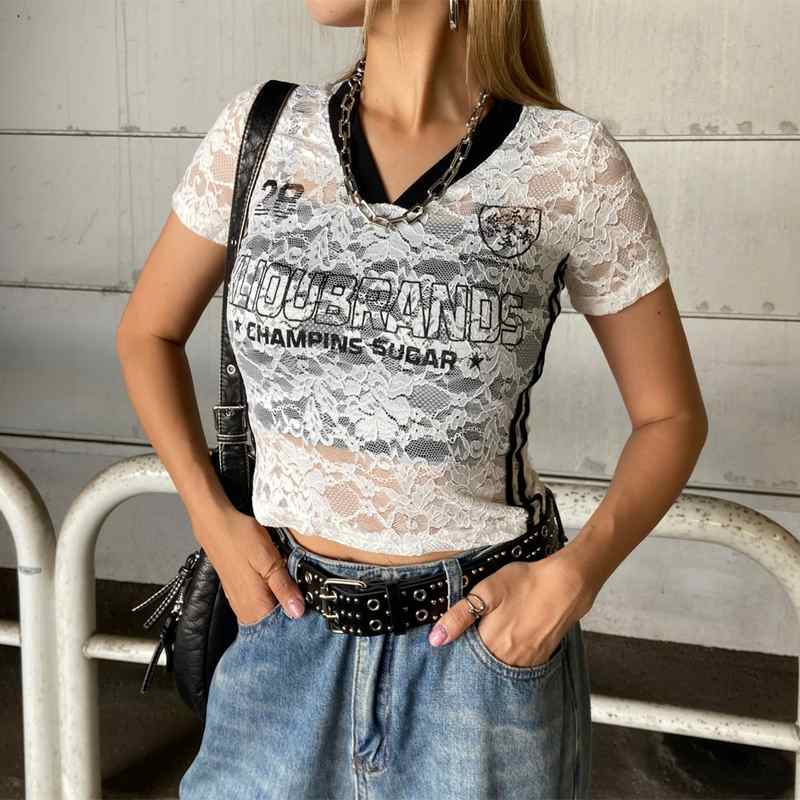 レースロゴショートTシャツ