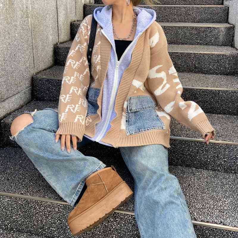 non-hedge デニム切替ニットカーディガン|TiMTiMオンラインストア