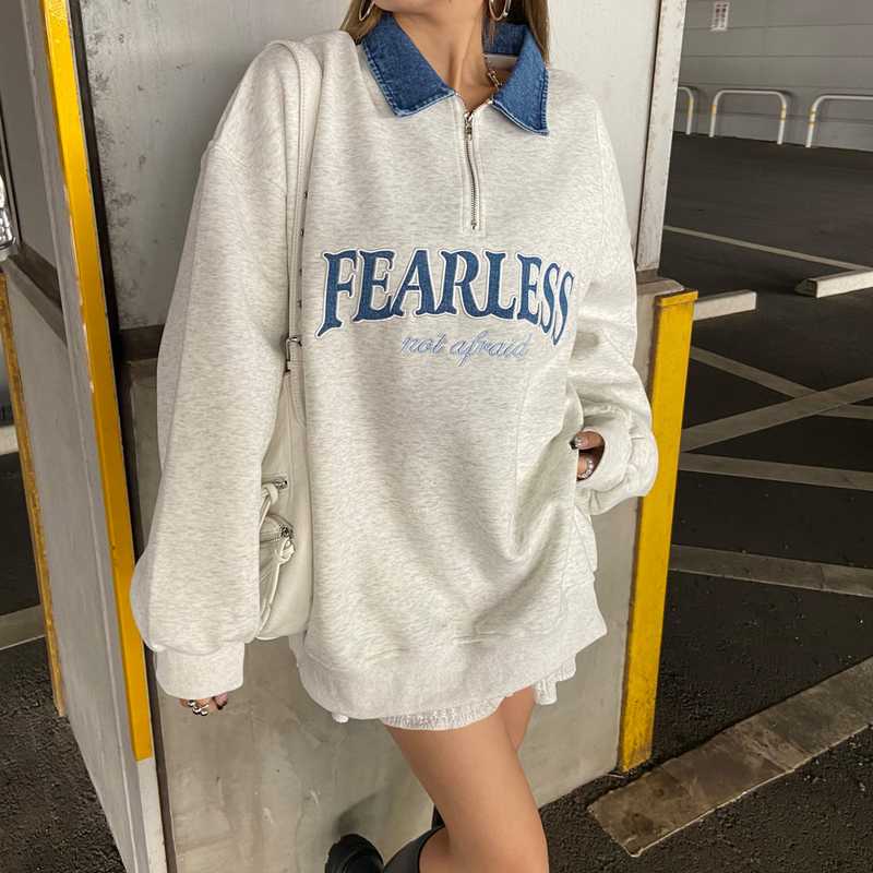 デニムロゴZIPチュニック