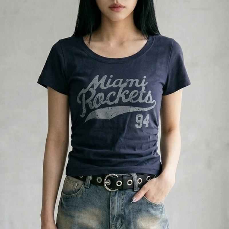 アメカジサイドドロストTシャツ